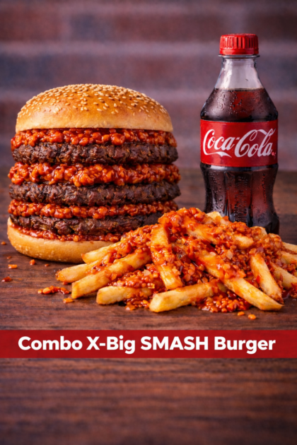 Combo X-Big SMASH Burger 375g (Triple)